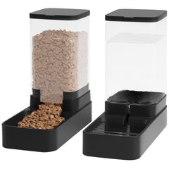 Wefeedy ensemble complet montrant distributeur et abreuvoir, pratique pour plusieurs jours