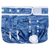 wegreeco emballage avant montrant couleur bleu jeans et protection visible