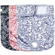 wegreeco emballage du lot de 3 couches montrant couleurs et contenu, solution réutilisable