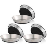 Wellbro vue face avant du bol en acier, design large pour confort