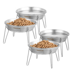 Wellbro gamelles face avant montrant deux bols et support stable pour repas confortables