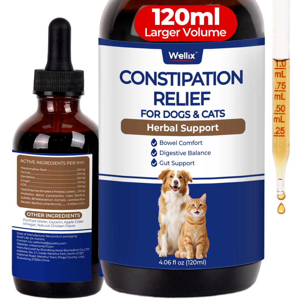Wellix flacon 4oz devant montrant le format pratique pour administration quotidienne