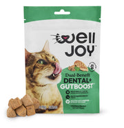 WellJoy emballage devant montrant 120 friandises et bénéfice dentaire