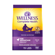 Wellness sac avant montrant l’étiquette claire et l’avantage senior