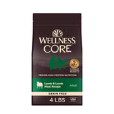 Wellness CORE emballage face montrant recette agneau et bénéfices naturels