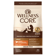 Wellness emballage face montrant sac 11 lb et bénéfice nutritionnel