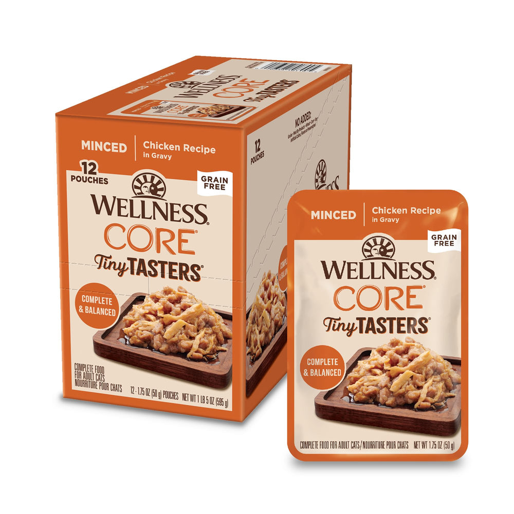 Wellness CORE emballage avant montrant sachet pratique et informations nutritionnelles
