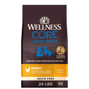Wellness paquet avant montrant la recette poulet et dinde pour croissance