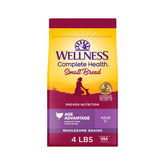 Wellness emballage avant montrant recette dinde et pois pour petits seniors, rassurant
