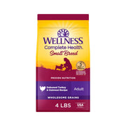 Wellness emballage face dinde et avoine montrant formulation naturelle et équilibre