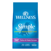 Wellness paquet face avant montrant recette dinde et pommes de terre pour alimentation simple