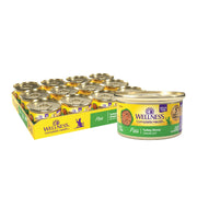 Wellness boîte pâté dinde face avant montrant étiquette claire pour choix rapide