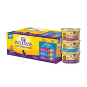 Wellness pâté face de la conserve montrant l'étiquette bénéfice nutritionnel