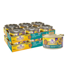 Wellness pâtée senior vue de face montrant l'emballage et l'appétence
