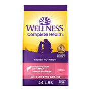 Wellness sac 24 lb en vue frontale montrant l’emballage et bénéfice nutritionnel
