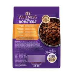 Wellness gros plan sur texture tendre, bénéfice mélange facile aux croquettes