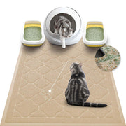 WePet tapis litière face avant beige montrant grande surface et style discret