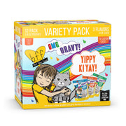 Weruva B.F.F. OMG pack avant présentant variété de sachets, rassure qualité