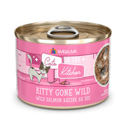 Weruva boîtes face avant montrant la recette Kitty Gone Wild et l'attrait visuel