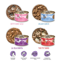 Weruva assortiment de boîtes avec étiquettes distinctes détaillées