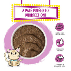 Weruva contenu ouvert pâte crémeuse révélant texture appétissante pour chat