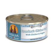 Weruva boîte face avant montrant recette Grandma's Chicken Soup et bénéfice hydratation