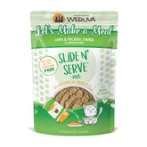 Weruva packaging avant montrant sachet pratique et bénéfice service facile