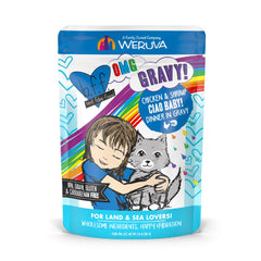 Weruva sachet devant montrant la marque et praticité pour repas rapide