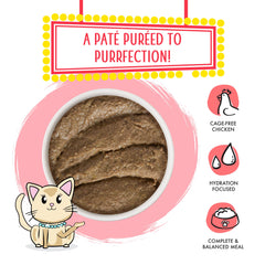 Weruva pâté détail texture crémeuse, facilite ingestion chez chat
