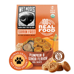 Wet Noses paquet devant montrant l'emballage bio et avantages sains