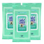 Wet Ones emballage avant montrant la poche scellée et praticité pour sorties