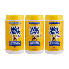 Wet Ones pot avant montrant l’étiquette et la praticité pour un accès rapide