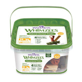 Whimzees boîte avant montrant le pack et la quantité pour hygiène dentaire