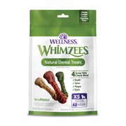 Whimzees emballage avant montrant sac 48 unités et bénéfice hygiène