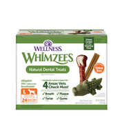 Whimzees emballage 50,9 oz montrant le coffret et bénéfice gain économique