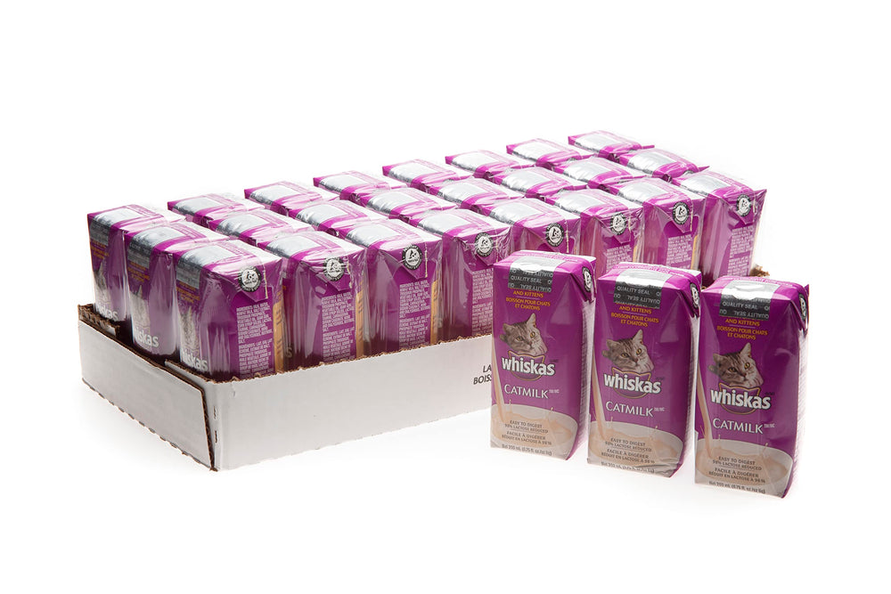 Whiskas Catmilk Plus face de l’emballage montrant format et informations nutritionnelles
