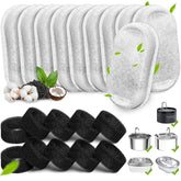 Whksoy packaging avant montrant le lot de 20 filtres pour fontaine, pratique