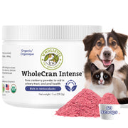 Wholistic Pet Organics emballage avant montrant produit biologique et facilité d’usage