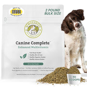 Wholistic Pet Organics pot et étiquette montrant qualité biologique