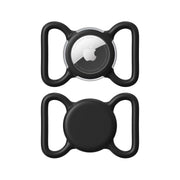 WhoseID vue recto de l'étui AirTag sur collier, protection discrète pour animal