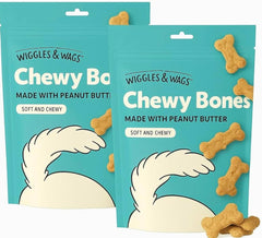 Wiggles & Wags face avant de l'emballage montrant le visuel du produit et la praticité