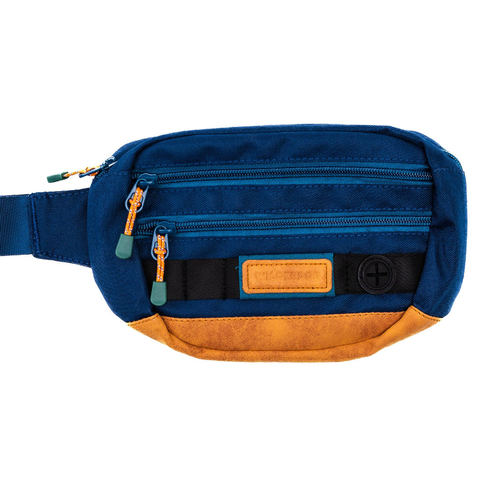 Wilderdog vue avant du sac Pacific Blue, organisation facile