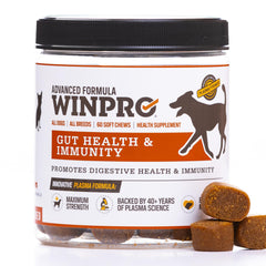 WINPRO pot en avant avec étiquette claire montrant l'avantage digestif