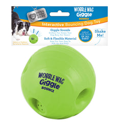 Wobble Wag Giggle montrant la face avant et le mécanisme sonore, stimule l’intérêt