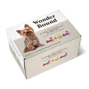 Wonder Bound face avant du paquet montrant les saveurs et avantage pratique