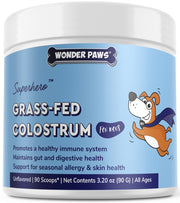 WONDER PAWS emballage avant montrant format 3.20oz et logo, confiance qualité