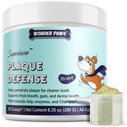 Wonder Paws packaging avant montrant pot et étiquette bénéfice hygiène