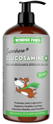 WONDER PAWS flacon 946 ml montrant le conditionnement et l'étiquette lisible pour un dosage précis
