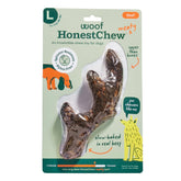 WOOF HonestChew Antler face avant montrant forme et durabilité pour mâcher plus longtemps