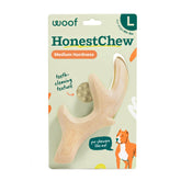 WOOF HonestChew Antler packaging avant montrant durabilité